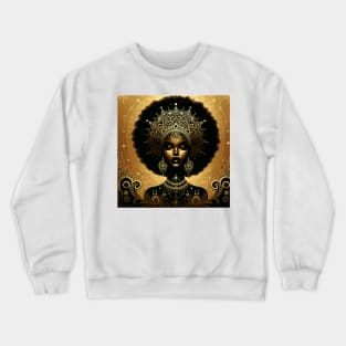 Afrocentric Queen Gold Crewneck Sweatshirt